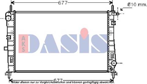 AKS Dasis 090043N - Радиатор, охлаждане на двигателя vvparts.bg