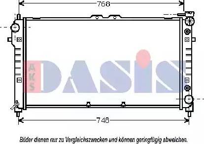 AKS Dasis 090064N - Радиатор, охлаждане на двигателя vvparts.bg