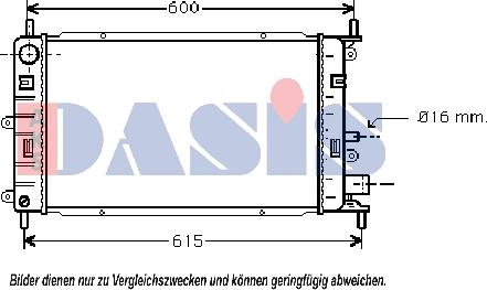 AKS Dasis 090067N - Радиатор, охлаждане на двигателя vvparts.bg