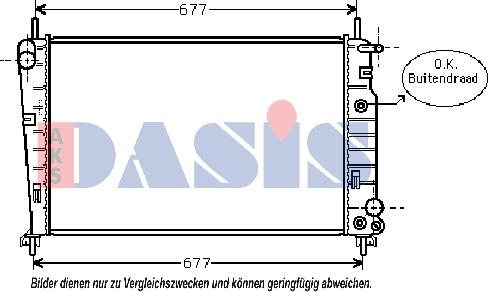 AKS Dasis 090086N - Радиатор, охлаждане на двигателя vvparts.bg