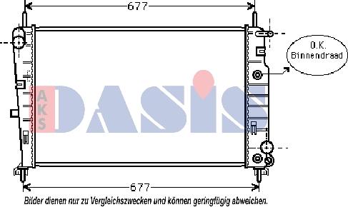 AKS Dasis 090031N - Радиатор, охлаждане на двигателя vvparts.bg