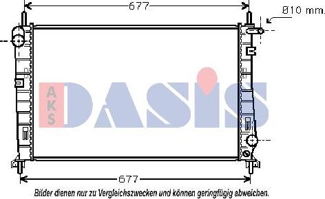 AKS Dasis 090038N - Радиатор, охлаждане на двигателя vvparts.bg