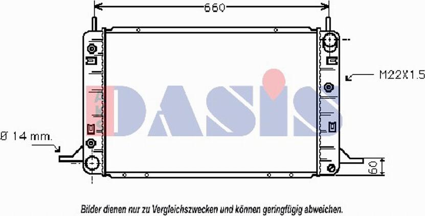 AKS Dasis 091290N - Радиатор, охлаждане на двигателя vvparts.bg