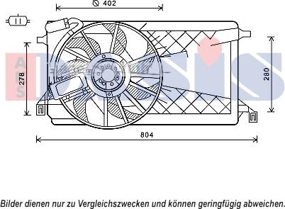AKS Dasis 098127N - Вентилатор, охлаждане на двигателя vvparts.bg