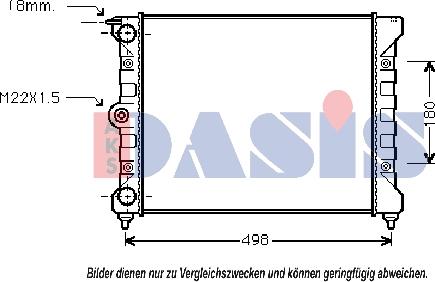 AKS Dasis 040440N - Радиатор, охлаждане на двигателя vvparts.bg