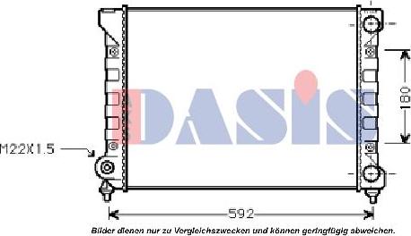 AKS Dasis 040041N - Радиатор, охлаждане на двигателя vvparts.bg