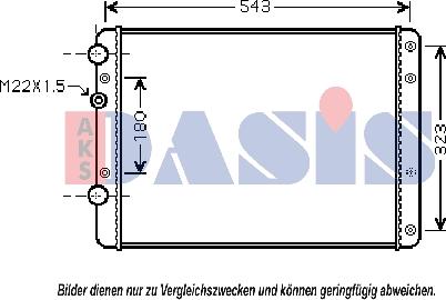 AKS Dasis 040042N - Радиатор, охлаждане на двигателя vvparts.bg