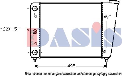 AKS Dasis 040170N - Радиатор, охлаждане на двигателя vvparts.bg