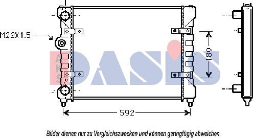 AKS Dasis 040330N - Радиатор, охлаждане на двигателя vvparts.bg