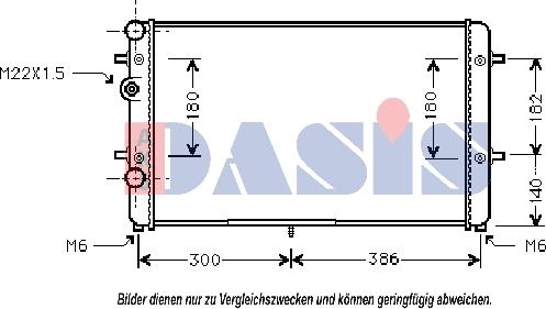 AKS Dasis 041980N - Радиатор, охлаждане на двигателя vvparts.bg