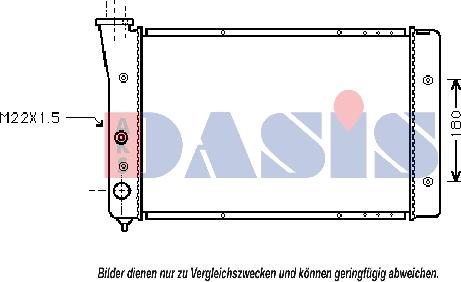 AKS Dasis 041820N - Радиатор, охлаждане на двигателя vvparts.bg