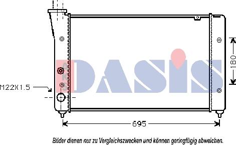 AKS Dasis 041700N - Радиатор, охлаждане на двигателя vvparts.bg