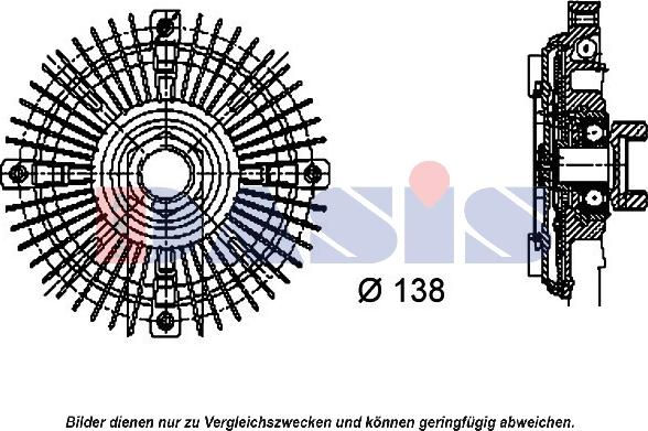 AKS Dasis 048080N - Съединител, вентилатор на радиатора vvparts.bg