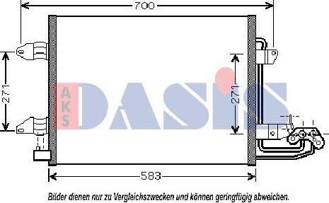 AKS Dasis 042012N - Кондензатор, климатизация vvparts.bg