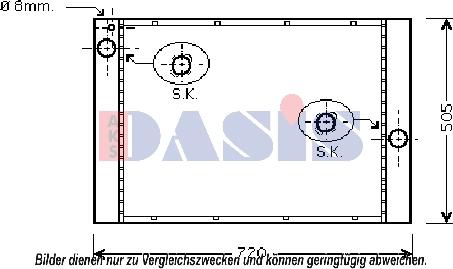 AKS Dasis 050053N - Радиатор, охлаждане на двигателя vvparts.bg