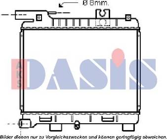 AKS Dasis 050021N - Радиатор, охлаждане на двигателя vvparts.bg