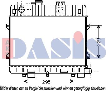 AKS Dasis 050340N - Радиатор, охлаждане на двигателя vvparts.bg