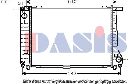 AKS Dasis 050210N - Радиатор, охлаждане на двигателя vvparts.bg