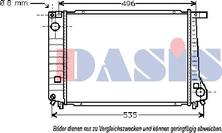 AKS Dasis 051470N - Радиатор, охлаждане на двигателя vvparts.bg