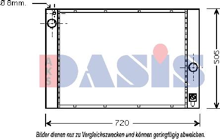 AKS Dasis 051006N - Радиатор, охлаждане на двигателя vvparts.bg