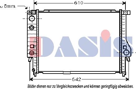 AKS Dasis 051000N - Радиатор, охлаждане на двигателя vvparts.bg