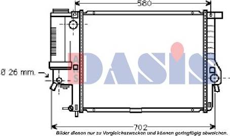 AKS Dasis 051070N - Радиатор, охлаждане на двигателя vvparts.bg