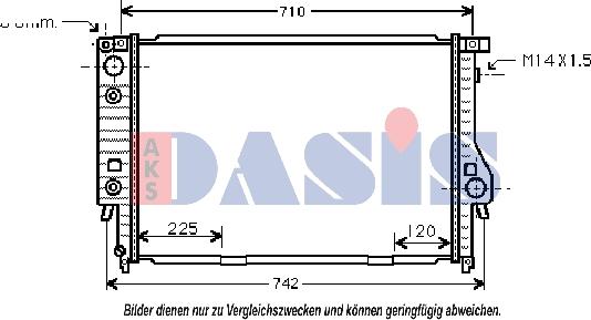 AKS Dasis 051800N - Радиатор, охлаждане на двигателя vvparts.bg