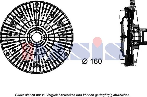 AKS Dasis 058012N - Съединител, вентилатор на радиатора vvparts.bg