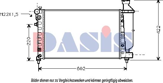 AKS Dasis 060920N - Радиатор, охлаждане на двигателя vvparts.bg