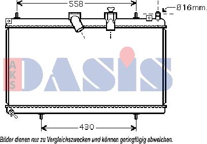 AKS Dasis 060059N - Радиатор, охлаждане на двигателя vvparts.bg