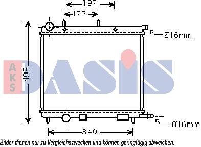 AKS Dasis 060056N - Радиатор, охлаждане на двигателя vvparts.bg