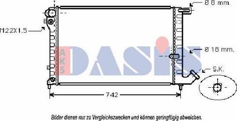 AKS Dasis 060011N - Радиатор, охлаждане на двигателя vvparts.bg