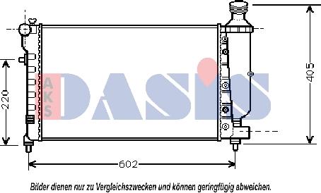 AKS Dasis 060035N - Радиатор, охлаждане на двигателя vvparts.bg