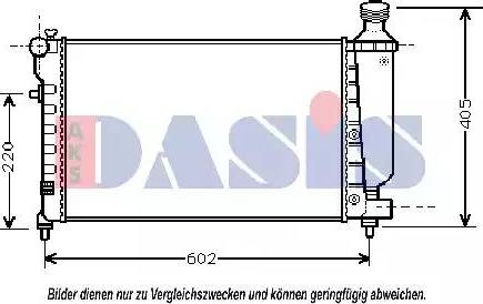 AKS Dasis 060036N - Радиатор, охлаждане на двигателя vvparts.bg