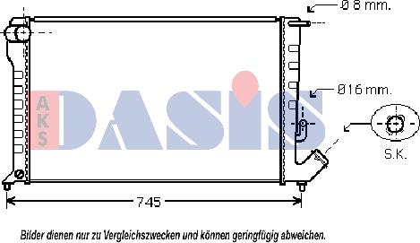 AKS Dasis 060031N - Радиатор, охлаждане на двигателя vvparts.bg