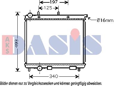 AKS Dasis 060033N - Радиатор, охлаждане на двигателя vvparts.bg