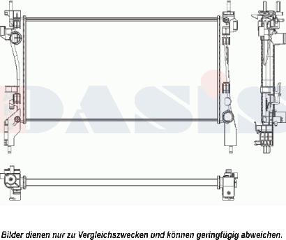 AKS Dasis 060026N - Радиатор, охлаждане на двигателя vvparts.bg