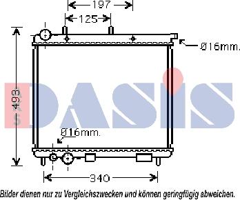 AKS Dasis 060028N - Радиатор, охлаждане на двигателя vvparts.bg