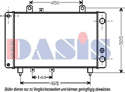 AKS Dasis 060140N - Радиатор, охлаждане на двигателя vvparts.bg