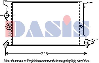 AKS Dasis 060330N - Радиатор, охлаждане на двигателя vvparts.bg