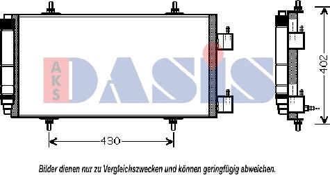 AKS Dasis 062006N - Кондензатор, климатизация vvparts.bg