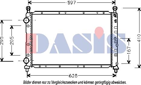 AKS Dasis 010360N - Радиатор, охлаждане на двигателя vvparts.bg