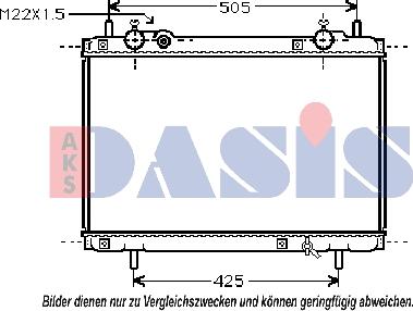 AKS Dasis 080970N - Радиатор, охлаждане на двигателя vvparts.bg