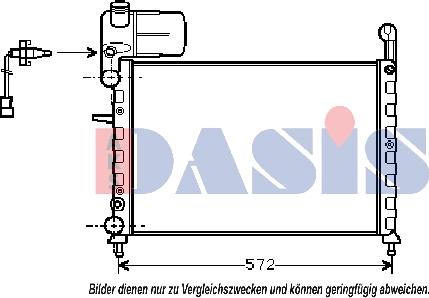 AKS Dasis 080630N - Радиатор, охлаждане на двигателя vvparts.bg