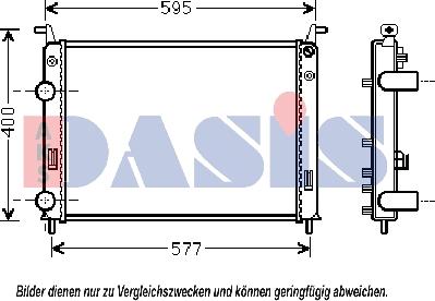 AKS Dasis 080098N - Радиатор, охлаждане на двигателя vvparts.bg