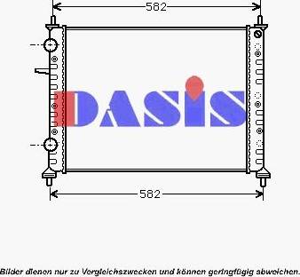 AKS Dasis 080041N - Радиатор, охлаждане на двигателя vvparts.bg