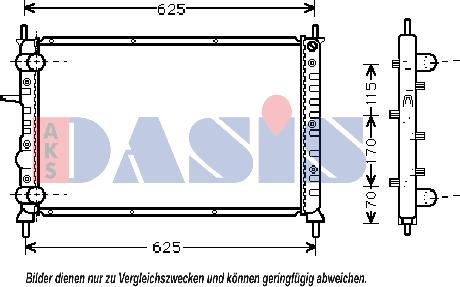 AKS Dasis 080047N - Радиатор, охлаждане на двигателя vvparts.bg