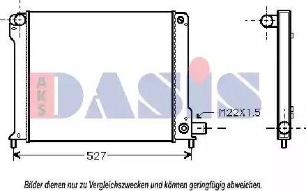 AKS Dasis 080053N - Радиатор, охлаждане на двигателя vvparts.bg