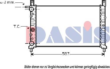 AKS Dasis 080006N - Радиатор, охлаждане на двигателя vvparts.bg