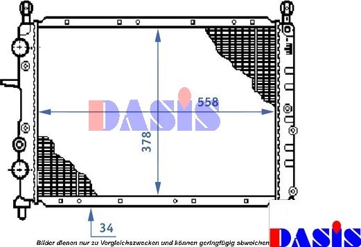 AKS Dasis 080000N - Радиатор, охлаждане на двигателя vvparts.bg